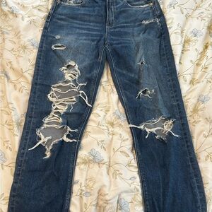 American Eagle Outfitters Distressed Blue Boyfriend Jeans